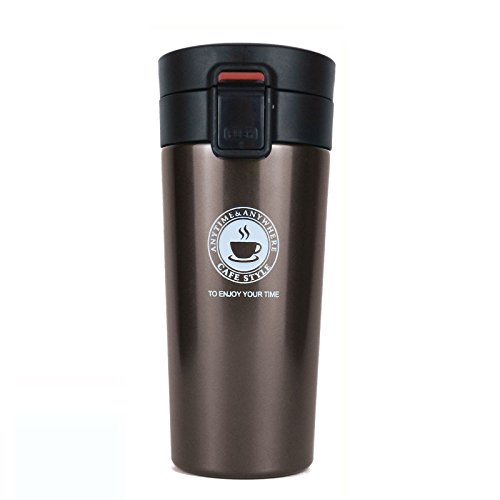 Vaso Termico Café Termo Taza Termica Viaje Botella Acero Inoxidable Agua Para Llevar Sin Bpa Thermos Frascos Inox Copa Termo Hermetico Té Cafe Caliente Taza Coche Bebida Hermetica 380ml