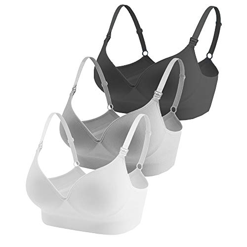 Vellette Sujetador Premamá De Lactancia Sujetadores de Maternidad de Lactancia para Mujeres Sin Aros para Mujer 4PCS/3PCS