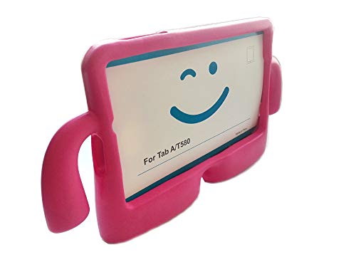 Vendopolis Funda NO Universal Solo para Tablet Samsung Galaxy Tab T580 10,1" para NIÑOS Goma (Rosa)