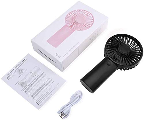 Ventilador mini portátil USB recargable 4000mAh con personal que trabaja a tiempo de 8-20 horas - 3 ajustes de velocidad - a la oficina terapeutas Exterior (blanco), color: rosa 1 * ( Color : Noir )