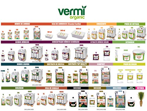 VERMIORGANIC Purin de Ortiga Ecológico, 5L. Insecticida, Fungicida, Acaricida para el Control de Hongos y para Corregir la clorosis férrica.