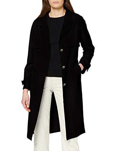 Vero Moda Vmdonnaexport Ss20 Long Jacket Boos Gabardina, Negro, S para Mujer