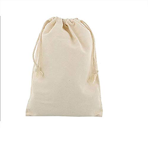 vientiane Bolsas De Algodón con Cordón Ajustable, 6 Piezas Bolso Pequeño Bolso De Boda Bolso Bolsa De Regalo Bolso De Cumpleaños (15 * 18cm)