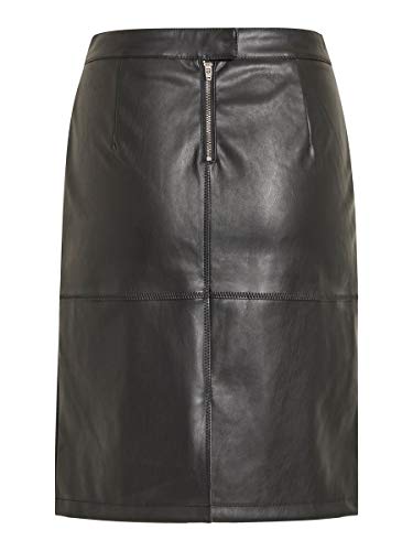 Vila Clothes Vipen New Skirt-Noos Falda, Negro (Black), 40 (Talla del Fabricante: Large) para Mujer