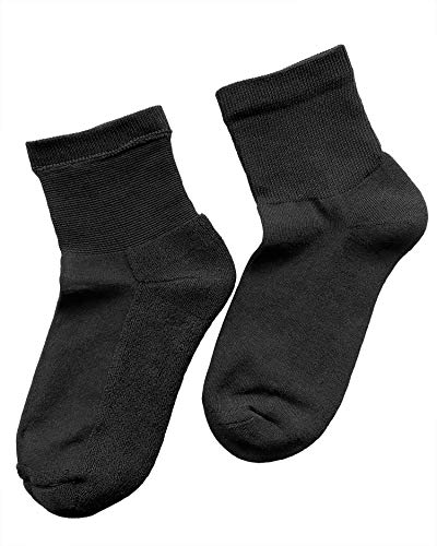 vitsocks Calcetines Acolchados Diabéticos Hombre (3 PARES) Pies Cansados Doloridos, negro, 42-43