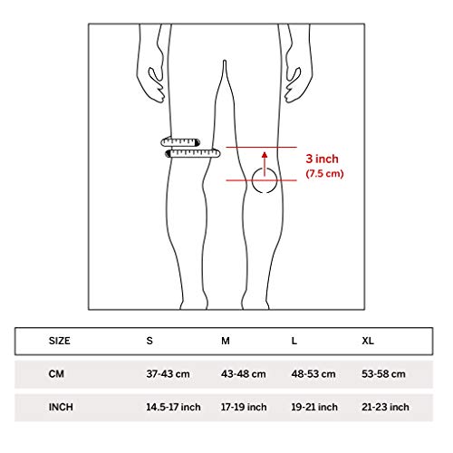 VITTO Manga de soporte de rodilla, rodillera para aliviar el dolor de rodilla, rodillas artríticas, desgarro de menisco, levantamiento de pesas y correr (manga única) [grande] [negro]