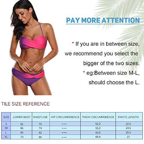 Voqeen Bikinis Mujer Push Up Bikinis 2020 Bandeau Top Traje de Baño Mujer Sexy Conjuntos de Bikini Reversibles 2pcs Halter Cuello Bikini