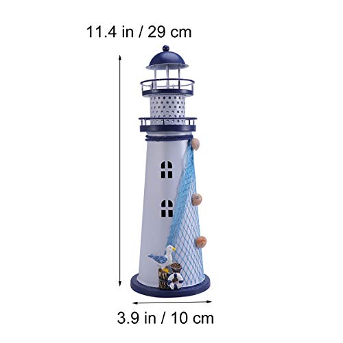 Vosarea - Portavelas de té con forma de faro náutico para decoración del hogar de muebles de escritorio