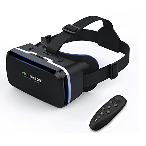 VR Gafas de Realidad Virtual, Gafas vr Con Control Remoto , para Juegos Visión Panorámico Immersivo para iPh X/7/ 7plus /6s 6/plus, Galaxy s8/ s7 con pantalla de 4,7 a 6,0 pulgadas (GL04)