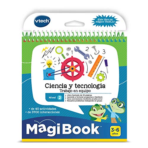 Vtech- Libro para Magibook Stem Ciencia y tecnología, aprende en casa, fomenta el Trabajo en Equipo, más de 40 Actividades y Cientos de interacciones, Nivel 2, 3-6 años (3480-480922)