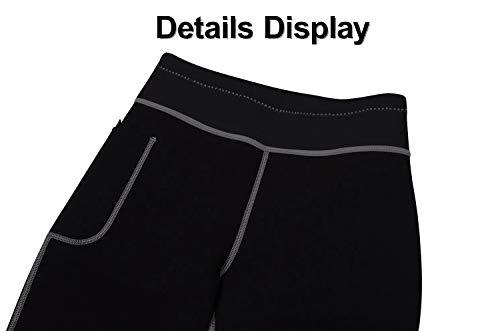 WABISABI DREAMS Pantalon Corto Neopreno Sauna, Leggins Rodilla Reductores Adelgazantes Anticeluliticos Cintura Alta, Mallas Fitness Push Up consigue una Sudoración efectiva en Fitness Negro (S)