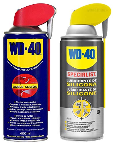 Wd 40 - Wd-40 - Lote Lubricante Wd40 Doble Accion 400Ml + Specialist Lubricante De Silicona 400Ml - Pack 2 Unidades Wd-40 - Wd 40