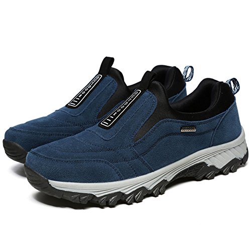 Wealsex Zapatos De Senderismo Antideslizantes para Hombre Zapatos para Caminar Al Aire Libre Sin Cordones Zapatos Casuales 39-45