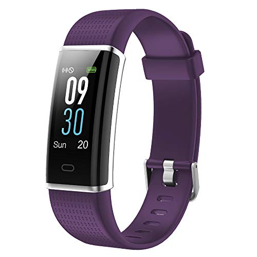 Willful Pulsera Actividad Impermeable IP68 con 14 Modos de Deporte,Pulsera Inteligente con Pulsómetro, Monitor de Calorías, Sueño,Podómetro,Pulsera Deporte para Android y iOS Teléfono móvil (púrpura)