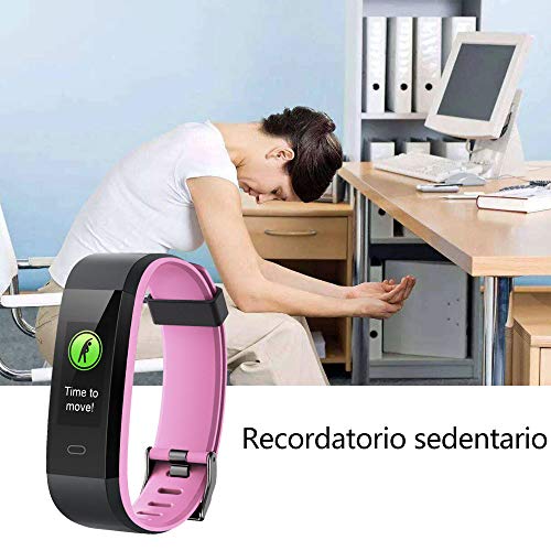 Willful Pulsera Actividad, Pulsera Actividad Inteligente Pantalla Color Reloj con Pulsómetro Impermeable IP68 Podómetro Pulsera Deportiva Reloj para Xiaomi Samsung Huawei Android iPhone iOS Teléfono