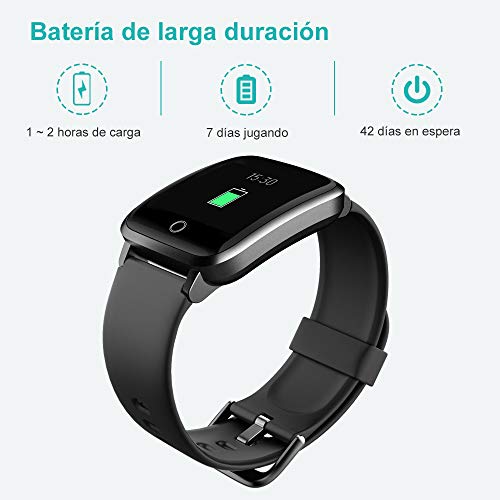 Willful Smartwatch,Pantalla de 1,3 Pulgadas Reloj Inteligente Impermeable IP68 con Pulsómetros para Mujer Hombre, Pulsera de Actividad Inteligente con Monitor de Sueño Contador de Caloría Cronógrafo