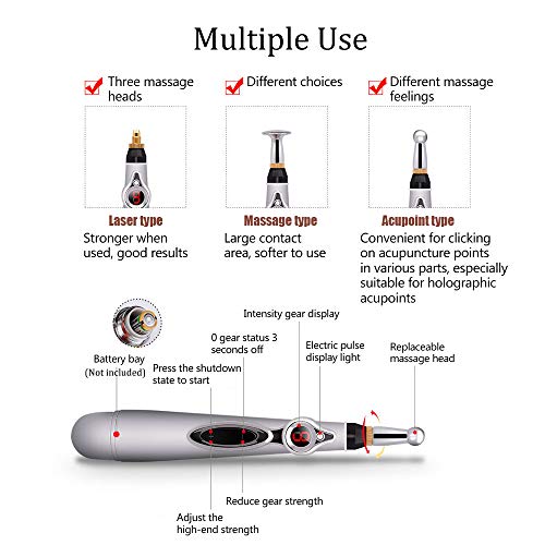 Wisolt Meridian - Bolígrafo de acupuntura electrónico para aliviar el dolor y el cuidado de la salud