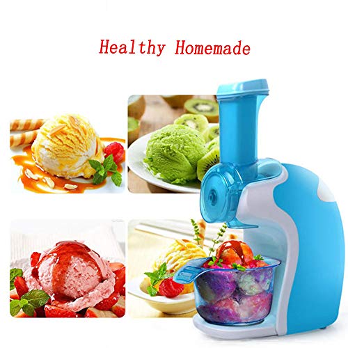 WJH9 De múltiples Funciones Portable del hogar Mini automático de Helados de Frutas de la máquina, fácil de Usar y de Limpiar, removible, Azul