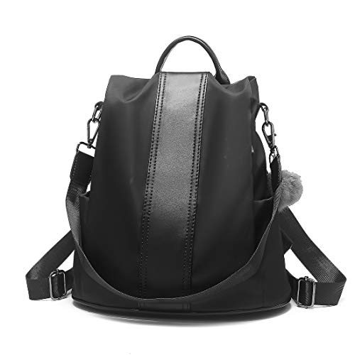 Woeita Mochila para mujer, Damas con estilo Mochila de nylon impermeable Bolsos escolares Antirrobo Casual Dayback Bolsas de hombro Mochila de viaje ligera