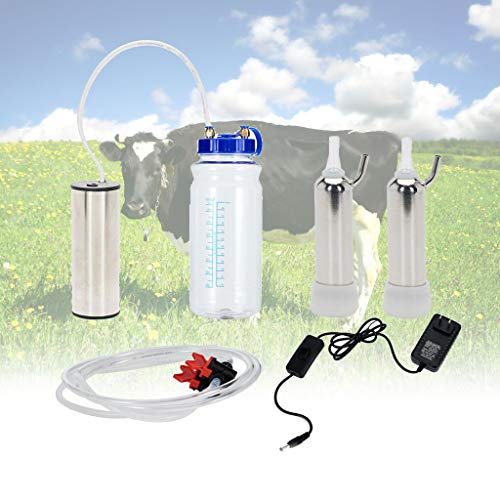 WOFEI Ordeñadora De Cabras Vaca, Fácil De Usar Ordeñadora Eléctrica para Cabra Vaca Máquina De Ordeño De Acero Inoxidable De Extractor De Leche para Uso Doméstico,For Cow