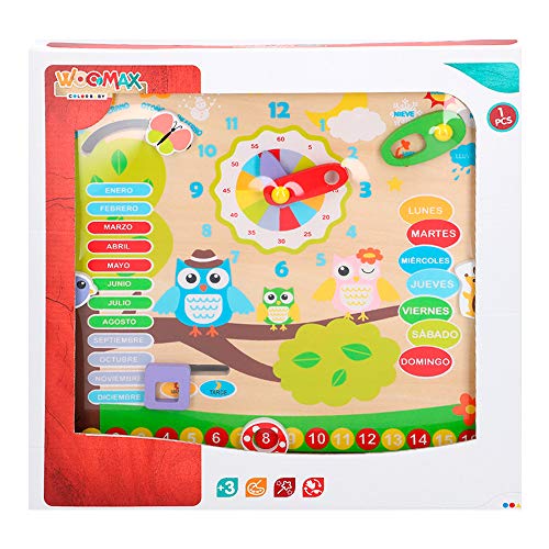 WOOMAX- Juego educativo de madera Búhos (Colorbaby 42737) , color/modelo surtido