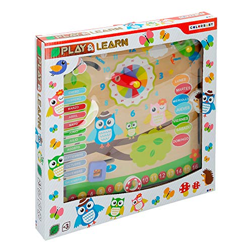 WOOMAX- Juego educativo de madera Búhos (Colorbaby 42737) , color/modelo surtido