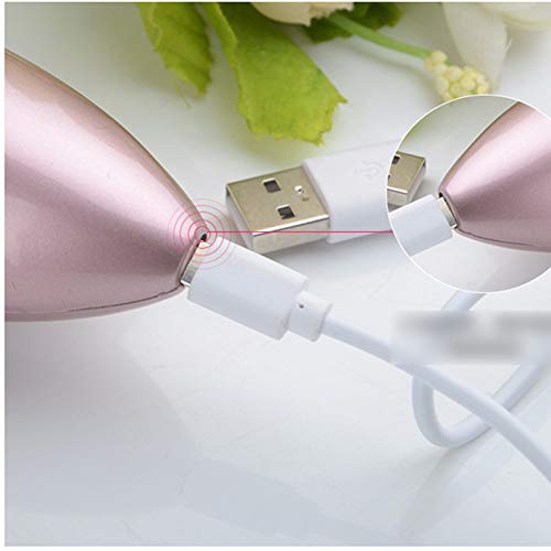 WRJ Limpiadores De Poro Eléctricas Portátiles, Vacío De La Espinilla Piel USB Recargable Poros Limpiador con Cabezales De Aspiración Reemplazables 4,Blanco