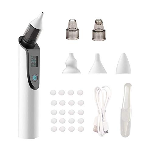 WULE-RYP Aspirador Nasal eléctrico Aspirador Nasal del bebé recién Nacido del bebé de la Nariz Limpiador removedor de la espinilla for Adultos Instrumento de la Belleza (Color : Silver)