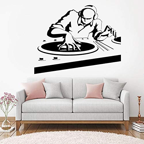 wZUN Calcomanías de Pared para música Discoteca Estilo de música Pop calcomanías de Pared Vinilo extraíble música Mural de Pared 79x63cm