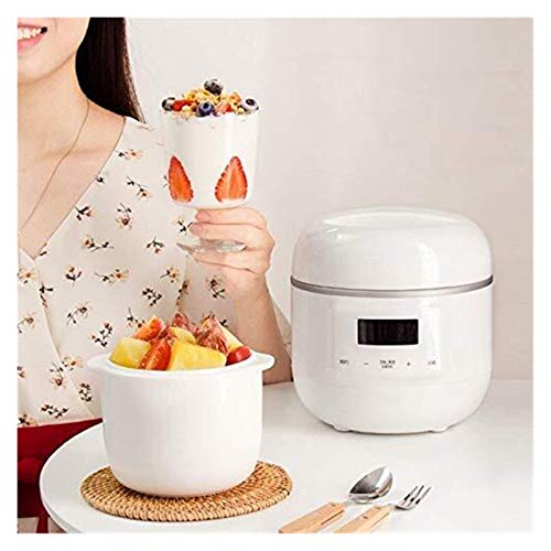 X-LSWAB Pote de cocinar eléctrico eléctrica Lenta con Cocina Mini automático Que Cocina la Sopa de gachas de Reparto de Agua de cocción de cerámica 0.8L Suplemento Liner bebé Pot for el Vapor Pequeño