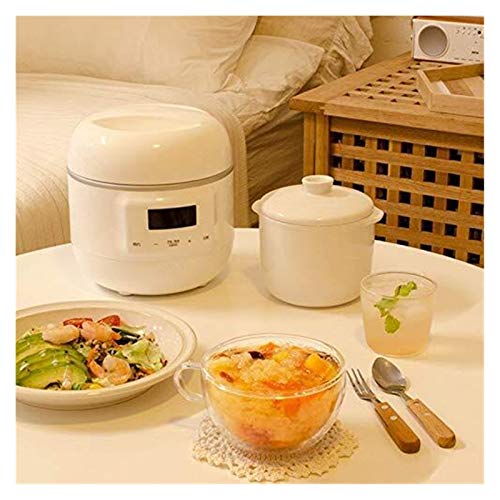 X-LSWAB Pote de cocinar eléctrico eléctrica Lenta con Cocina Mini automático Que Cocina la Sopa de gachas de Reparto de Agua de cocción de cerámica 0.8L Suplemento Liner bebé Pot for el Vapor Pequeño