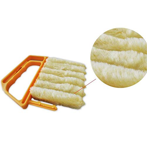 Xinlie Venecianas Cepillo de Limpieza Persianas Plumero Cepillo Limpiador Microfibra Persianas Clean Brush Slat Dust Cleaner Ventana Aire Acondicionado Duster Dirt Clean Tool para Ventanas Persianas