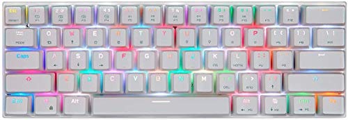 XIUYU CK62 Conectado de Modo Dual Bluetooth Wireless Mini RGB 61 tecla del Teclado mecánico Universal de la Tableta del teléfono