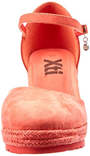 XTI 48941, Sandalias con Plataforma para Mujer, Azul (Coral Coral), 38 EU