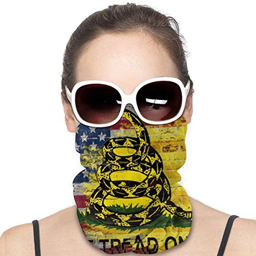 XXUU Do Not Tread On Me Bandera Estadounidense Mascarilla Bandanas Bufanda Calentador de Cuello Diadema para Polvo Aire Libre Deportes Polvo Sol, Protección contra el frío