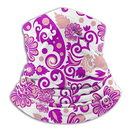 XXUU Patrón Floral sin Costuras Unisex Microfibra Cuello Calentador Cuello Polaina Mascarilla Hombres Multifuncional Bandana Mujeres Bufanda Envoltura de la Cabeza Máscara Polvo Viento Sol Protección