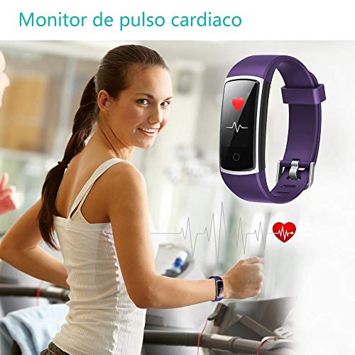 YAMAY Pulsera de Actividad Inteligente Impermeable IP68 con 14 Modos de Deporte,Pulsera Inteligente con Pulsómetro, Blood Pressure, Sueño,Podómetro,Pulsera Deporte para Android y iOS Teléfono móvil