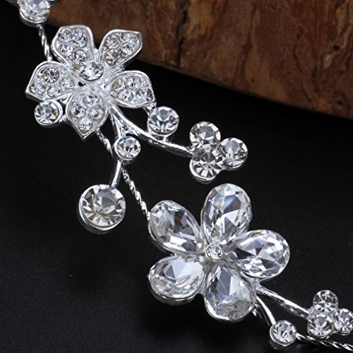 YAZILIND Mujeres Vogue Zirconia Nupcial de la Flor del Rhinestone de la Venda de la Boda de los Accesorios del Pelo para Las Novias