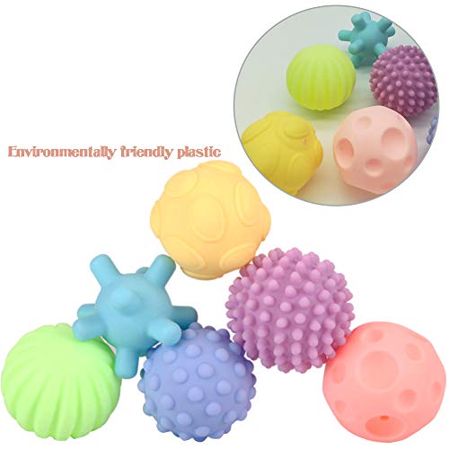 YiGo Bebé sensoriales Bolas de Silicona Suave Masaje Bola del bebé con Textura de múltiples Bolas de Colores para niños 6pcs Pelota de Juguete Tacto de la Mano