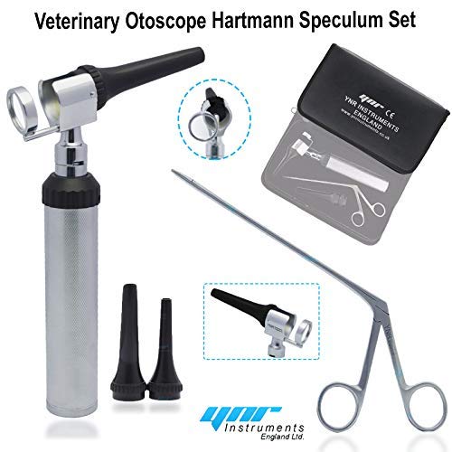 YNR® veterinaria otoscopio Hartmann ESPÉCULO juego veterinario de diagnóstico médico CE