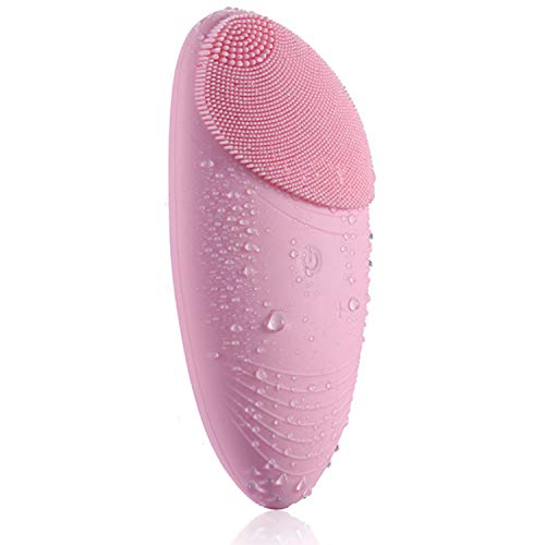 Yoyika Limpiador Facial Silicona Ultrasónico, Masajeador Facial Eléctrico IPX7 Impermeable, Cepillo de Limpieza Recargable, Adecuado para Todo Tipo De Piel