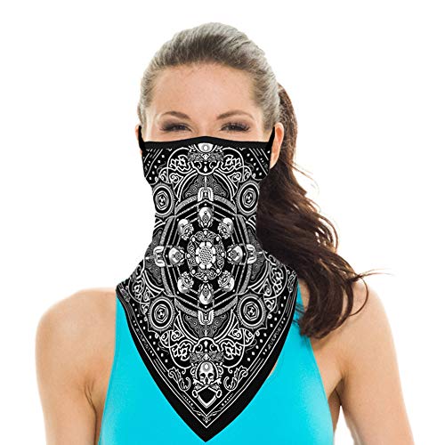 YSense 2 Piezas Bufanda Unisex Sombreros Multifuncionales Máscara Facial Mujer Hombre Capucha Turbante Bufanda Protector Solar y a Prueba de Polvo Motociclismo