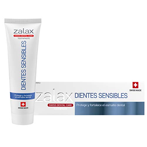 ZALAX DIENTES SENSIBLES - Pasta de dientes con flúor para dientes sensibles – Protege y fortalece el esmalte dental - Alivia la sensibilidad dental - 100 ml (PACK DE 1)