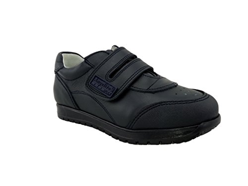 Zapatillas Deportivas Infantiles Colegiales con Puntera Reforzada, Todo Piel. mod.904. Calzado Infantil Made in Spain, Garantia de Calidad. (37, Azul Marino)