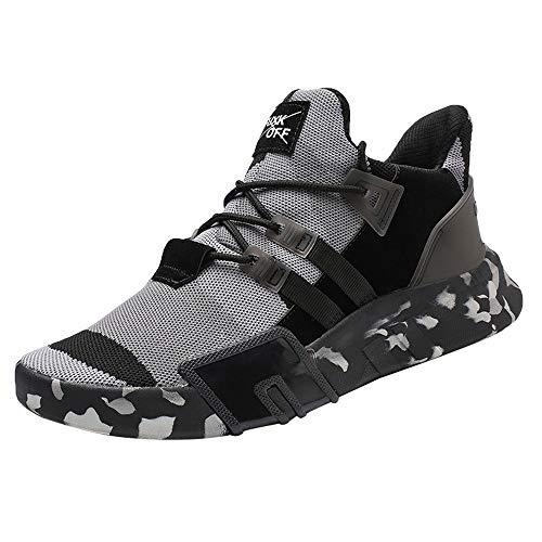 Zapatillas Running para Hombre Aire Libre y Deporte Transpirables Ligeras Zapatos Gimnasio Correr Malla Sneakers Casual Comodas Deportivas Zapatos competitivos Blanco riou