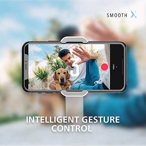 Zhiyun Smooth X Smartphone Selfie Stick Gimbal Estabilizador,Mano Móvil Gimbal para iPhone 11 Samsung Huawei Android/iOS, Extensible Selfie Stick Edición Video para Live-Streaming Vlogging Youtube