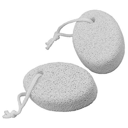 Zhongtou 2 piezas de piedra pómez de lava natural piedra removedora de callos blanca para pies duros/manos/piel/exfoliación corporal removedor de piel muerta para hombres/mujeres