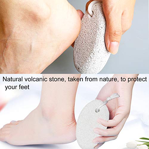 Zhongtou 2 piezas de piedra pómez de lava natural piedra removedora de callos blanca para pies duros/manos/piel/exfoliación corporal removedor de piel muerta para hombres/mujeres