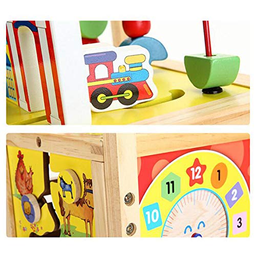 Zidao Juguete de Madera del bebé, Regalos del Juguete Walker Andador Juegos Infantiles para niños de 1 año en Girl BoyCube Juguete para niños de educación para los niños,Multi Colored