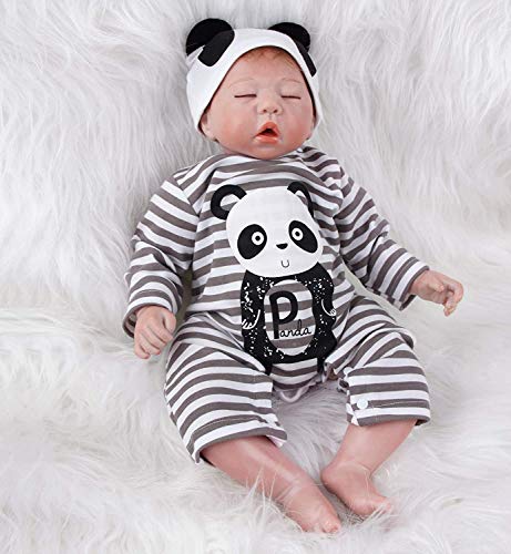 ZIYIUI Muñecas Reborn Bebé Niño 20 Pulgadas 50 cm Silicona Suave Vinilo Natural Hecho a Mano Juguetes Magnéticos Chicos Dormidos Mejores Regalos de Cumpleaños Reborn Doll